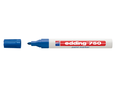 Edding Lakmarker | blauw | streepbreedte 2-4 mm ronde punt | 10 stuks - 4-750003 4-750003