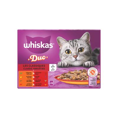 Classic Variaties in gelei maaltijdzakjes multipack 12x85g dierensnack - Whiskas