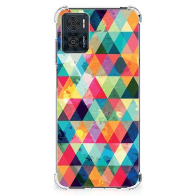 Motorola Moto E22 | E22i Doorzichtige Silicone Hoesje Geruit