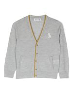 Bonpoint cardigan à logo brodé - Gris