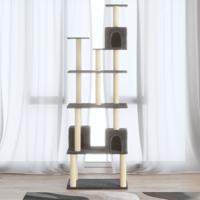 VidaXL Kattenmeubel met sisal krabpalen 188 cm donkergrijs