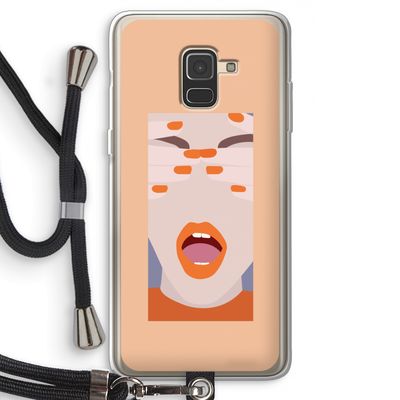 Surprise: Samsung Galaxy A8 (2018) Transparant Hoesje met koord