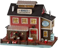 Lemax moore&apos;s fish packing co. verlicht kersthuisje Plymouth Corners 2022