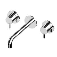 Inbouw Wastafelmengkraan Lagoo Garda met Uitloop 2 Greeps 19 cm Messing Chroom - thumbnail