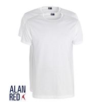 Alan Red 2-pack t-shirts crew-neck Derby wit - thumbnail