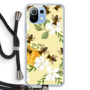 No flowers without bees: Xiaomi Mi 11 Lite Transparant Hoesje met koord