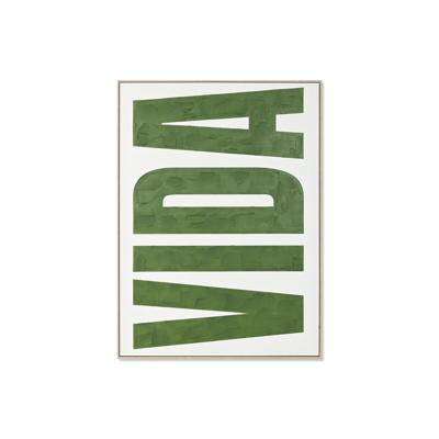 Schilderij Home ESPRIT VIDA Groen Beige Modern 103 x 4,5 x 143 cm