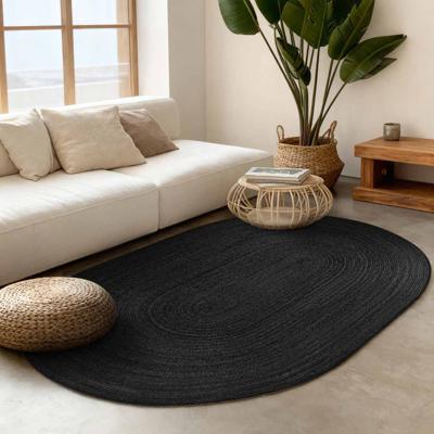 Vloerkleed Rangpur Ovaal - Zwart Xcm - Jute - Dekbed-Discounter.nl Vloerkleed Rangpur Ovaal - Zwart Xcm - Jute - Dekbed-Discounter.nl