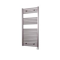 Electrische Wifi Radiator Sanicare HPW Carini 111,8x60 cm Inox-look Met Thermostaat Zilver Rechtsonder