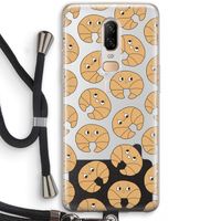 Croissant: OnePlus 6 Transparant Hoesje met koord