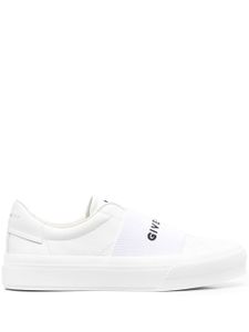 Givenchy chaussures de skate à bande logo - Blanc