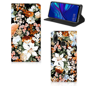 Smart Cover voor Huawei P Smart (2019) Dark Flowers