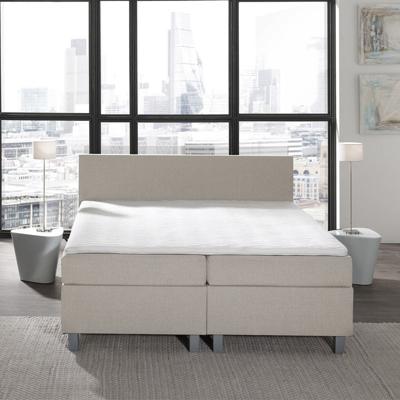 Boxspring Julia Royal Comfort 180x220 Cm Beige Incl. Montage Vlak Dekbed Discounter - Dekbed-Discounter.nl