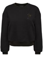 Giuseppe Zanotti sweat Sauvanne à logo orné de cristaux - Noir