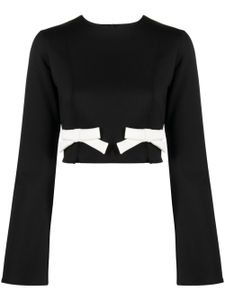 Viktor & Rolf haut crop à détail de nœud - Noir