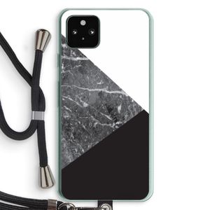 Combinatie marmer: Pixel 5a 5G Transparant Hoesje met koord