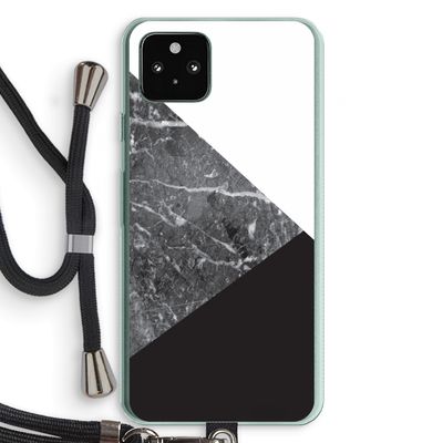 Combinatie marmer: Pixel 5a 5G Transparant Hoesje met koord