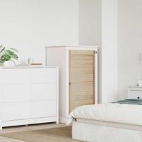 VidaXL Kastdeur naturel 110 x 2,1 x 59,5 cm massief grenenhout