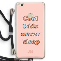 Cool Kids Never Sleep: Huawei Ascend P8 Lite (2017) Transparant Hoesje met koord