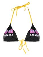 DSQUARED2 x Pac-Man haut de bikini à bonnets triangles - Noir