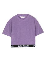 Palm Angels t-shirt court à bande logo - Violet