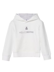 Brunello Cucinelli Kids hoodie en coton à logo brodé - Blanc