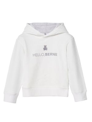 Brunello Cucinelli Kids hoodie en coton à logo brodé - Blanc