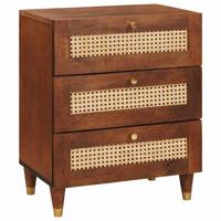 Nachtkastjes Bruin 50 x 33 x 60 cm Bamboe en massief mango hout