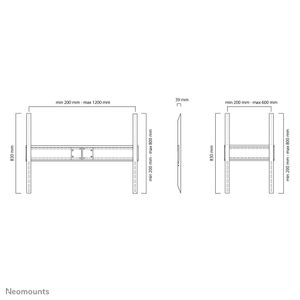 Neomounts FLATSCREEN WALL MOUNT Monitorbeugel 1-voudig 254,0 cm (100) Zwart