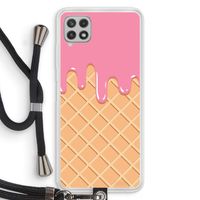 Ice cream: Samsung Galaxy A22 4G Transparant Hoesje met koord