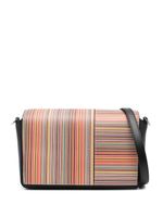 Paul Smith striped leather crossbody bag - Noir