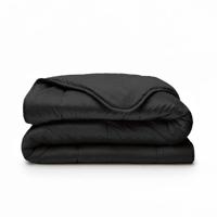Lazy Velvet wasbaar dekbed & overtrek in één - zwart