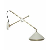 Bert Frank Shear Wandlamp - Messing - Wit