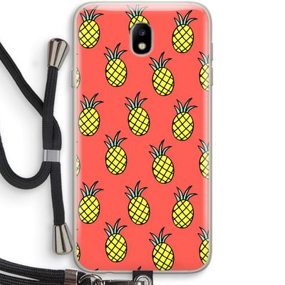 Ananas: Samsung Galaxy J7 (2017) Transparant Hoesje met koord