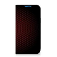 iPhone 14 Pro | Hoesje met Magneet | Geruit Rood