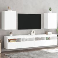 Tv-wandmeubels 2 st 40,5x30x60 cm bewerkt hout wit - thumbnail