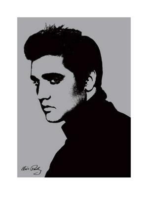 Kunstdruk Elvis Presley Metallic 60x80cm