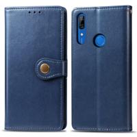 Retro effen kleur lederen gesp mobiele telefoon bescherming lederen draagtas met Lanyard & fotolijstjes & kaartsleuf & portemonnee & beugel functie vo