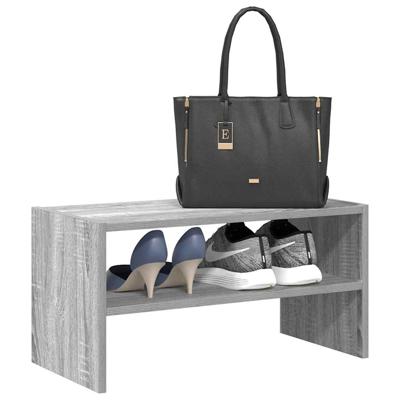 VidaXL Schoenenrek stapelbaar 60x30x30,5 cm grijs sonoma eikenkleurig