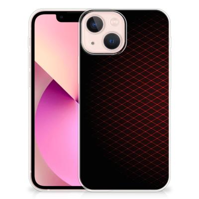 iPhone 13 mini | TPU bumper | Geruit Rood