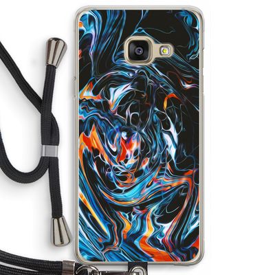 Black Unicorn: Samsung Galaxy A3 (2016) Transparant Hoesje met koord