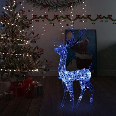 VidaXL Kerstversiering rendier 140 led&apos;s 120 cm acryl blauw
