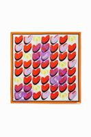 Vierkante sjaal harten - MATERIAL FINISHES - U