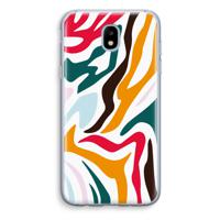 Colored Zebra: Samsung Galaxy J5 (2017) Transparant Hoesje