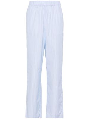 Fabiana Filippi pantalon en coton à rayures - Bleu