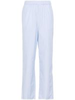 Fabiana Filippi pantalon en coton à rayures - Bleu - thumbnail