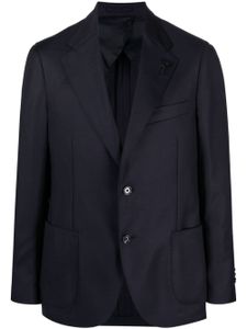 Lardini blazer en laine à simple boutonnage - Bleu