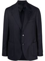 Lardini single-breasted wool blazer - Bleu - thumbnail