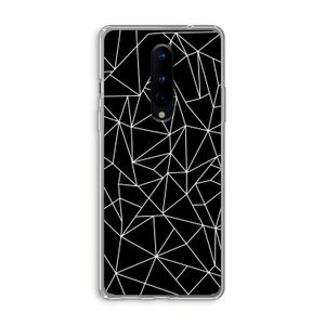 Geometrische lijnen wit: OnePlus 8 Transparant Hoesje
