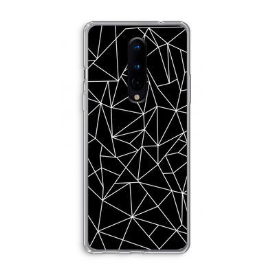 Geometrische lijnen wit: OnePlus 8 Transparant Hoesje